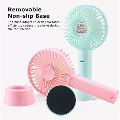 Rechargeable Handheld Mini Hand Fan Battery Operated  (Multicolor)