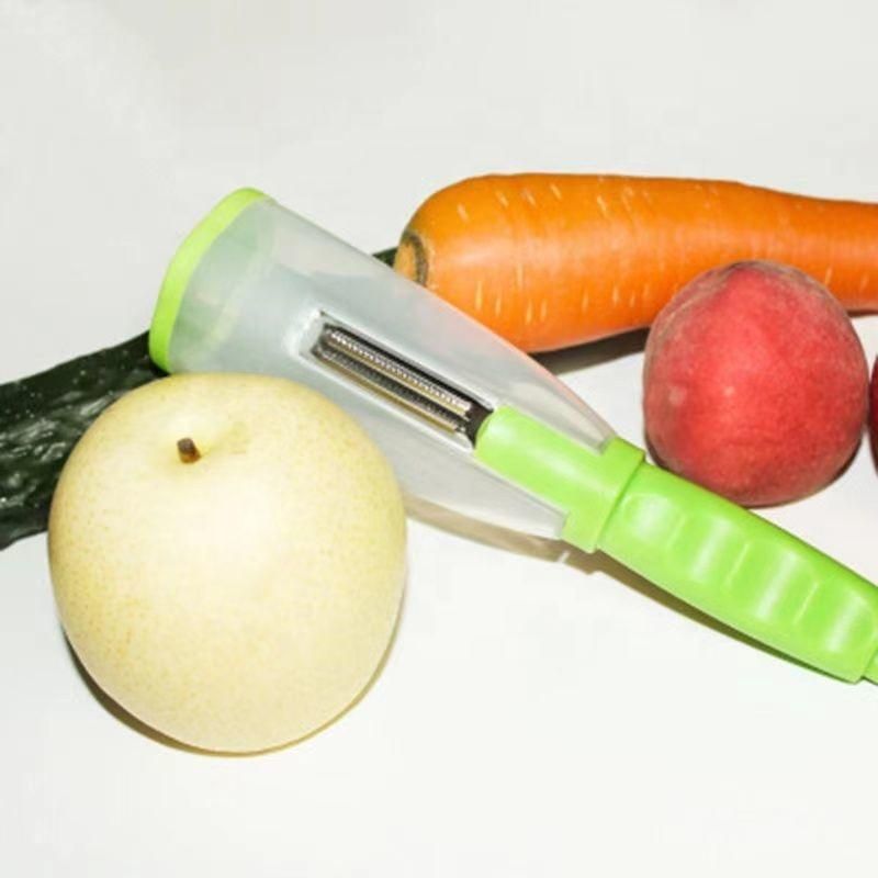 Peeler-Multifunction Kitchen Vegetable ,Fruit No Mess Peeler With Storage Container