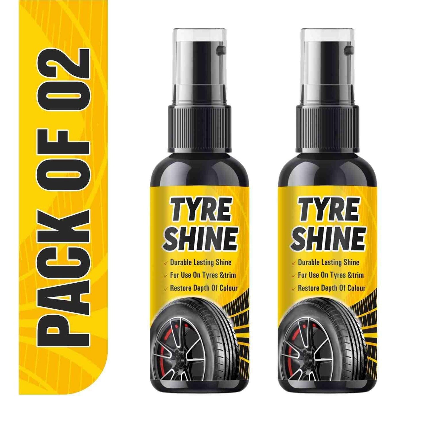 Stoner Car tire Cleaner Spray, Long Lasting tire Shiner for Vehicle (Pack of 2)