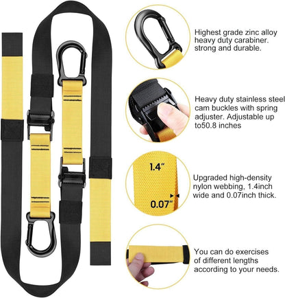 Home Resistance Training Kit, Resistance Trainer Exercise Straps with Handles