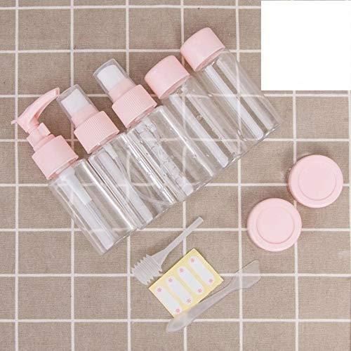 Portable Travel Cosmetics Bottles Plastic Pressing Spray Bottle for Makeup (Pack of 7)