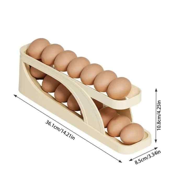 Automatically Rolling Egg Holder Container Display Rack